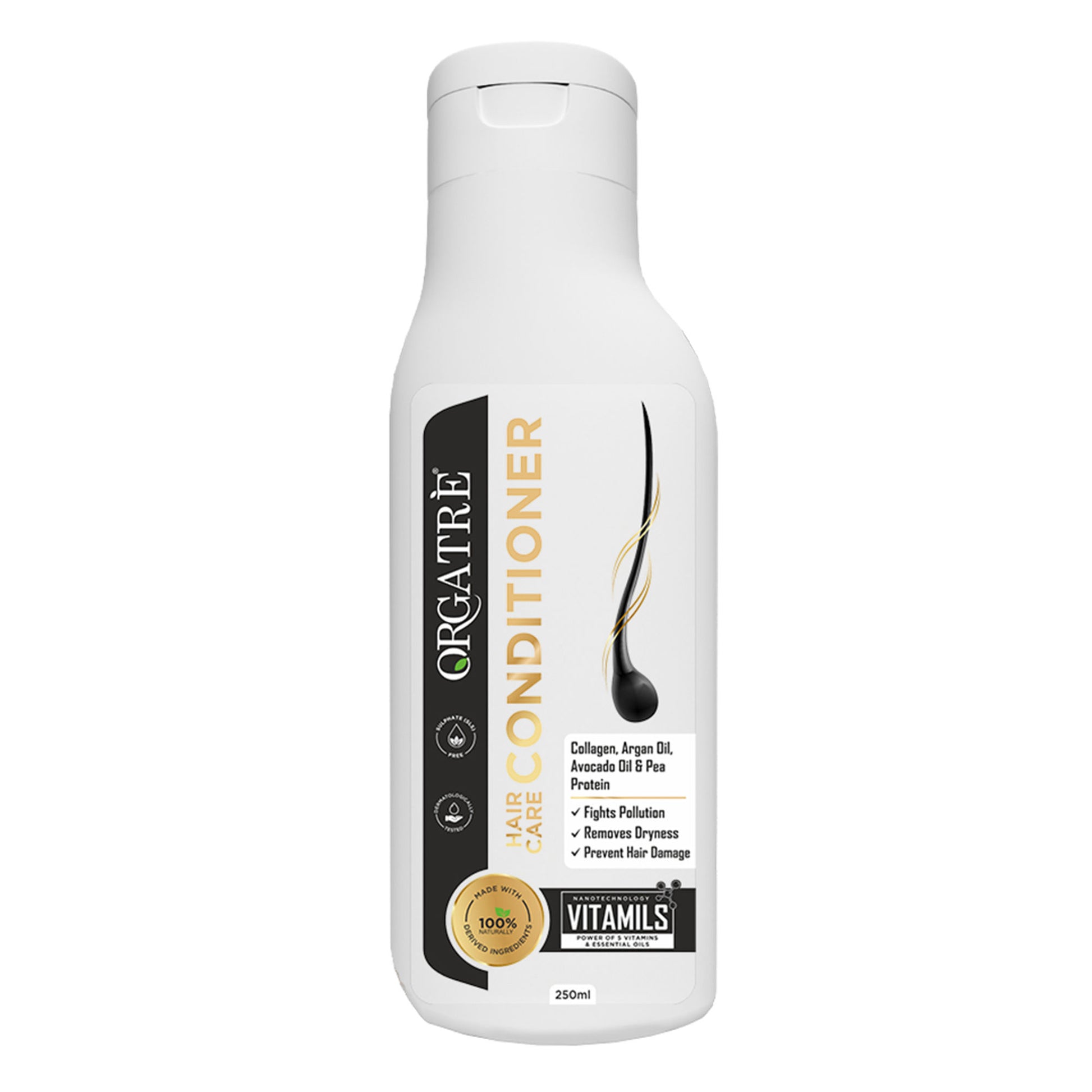 Orgatre Intense Repair Hair Conditioner For Dry And Frizzy Hair With Avocado, Argan Oil, & Collagen