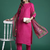 Dhiyona IE Embroidered Pure Cotton Kurta with Trousers & Dupatta