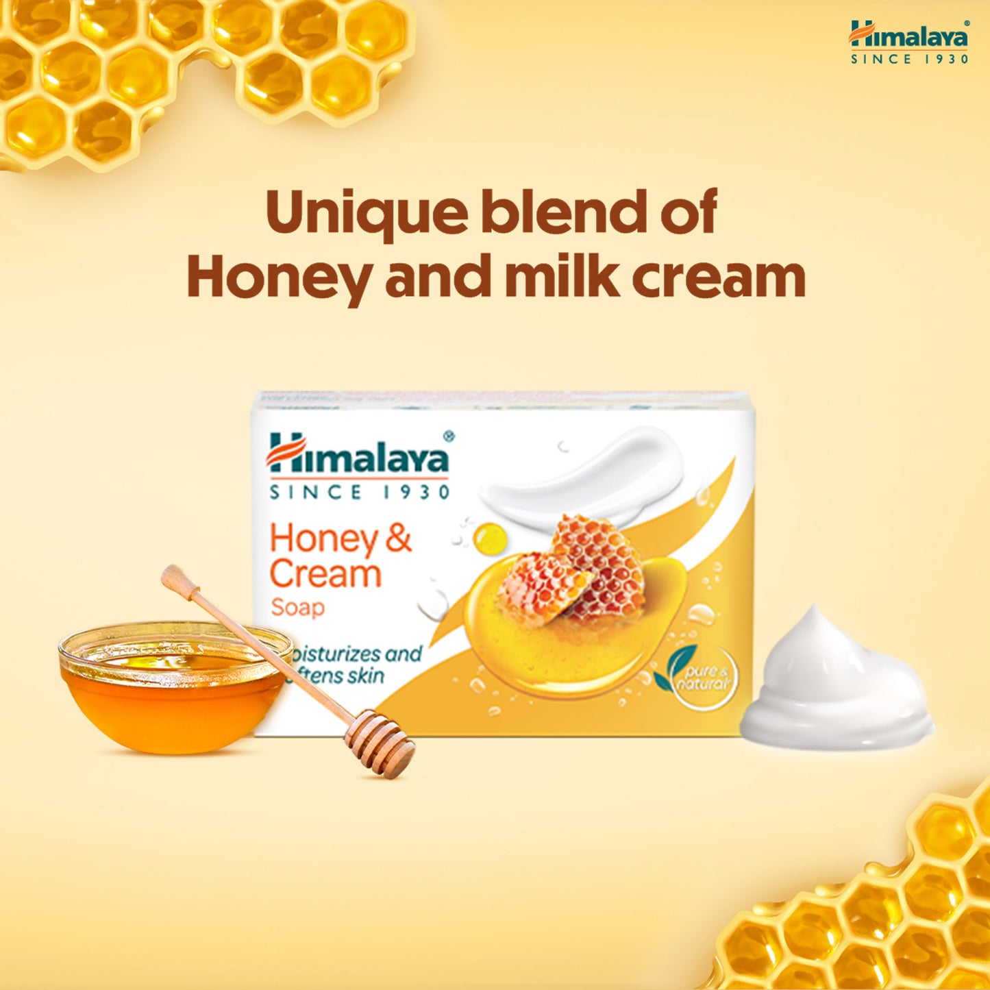 Himalaya Cream And Honey Nourishing Soap