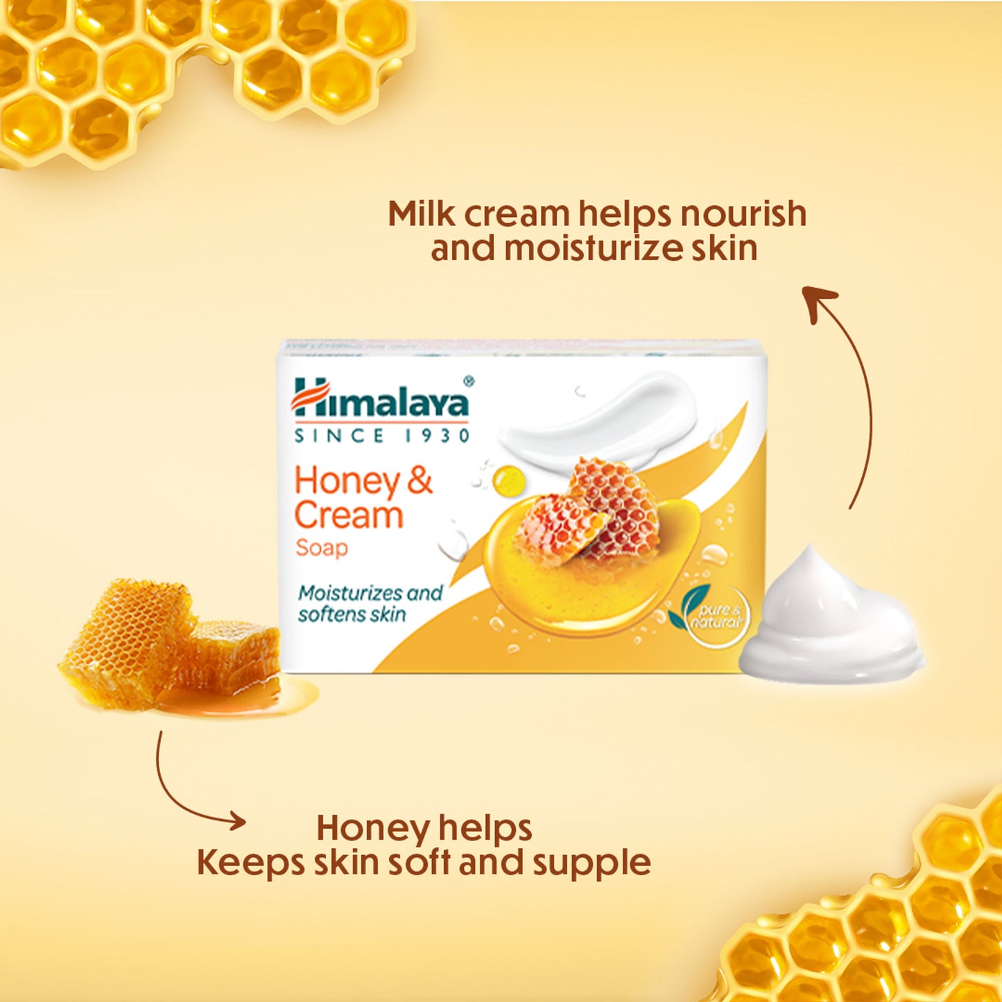 Himalaya Cream And Honey Nourishing Soap