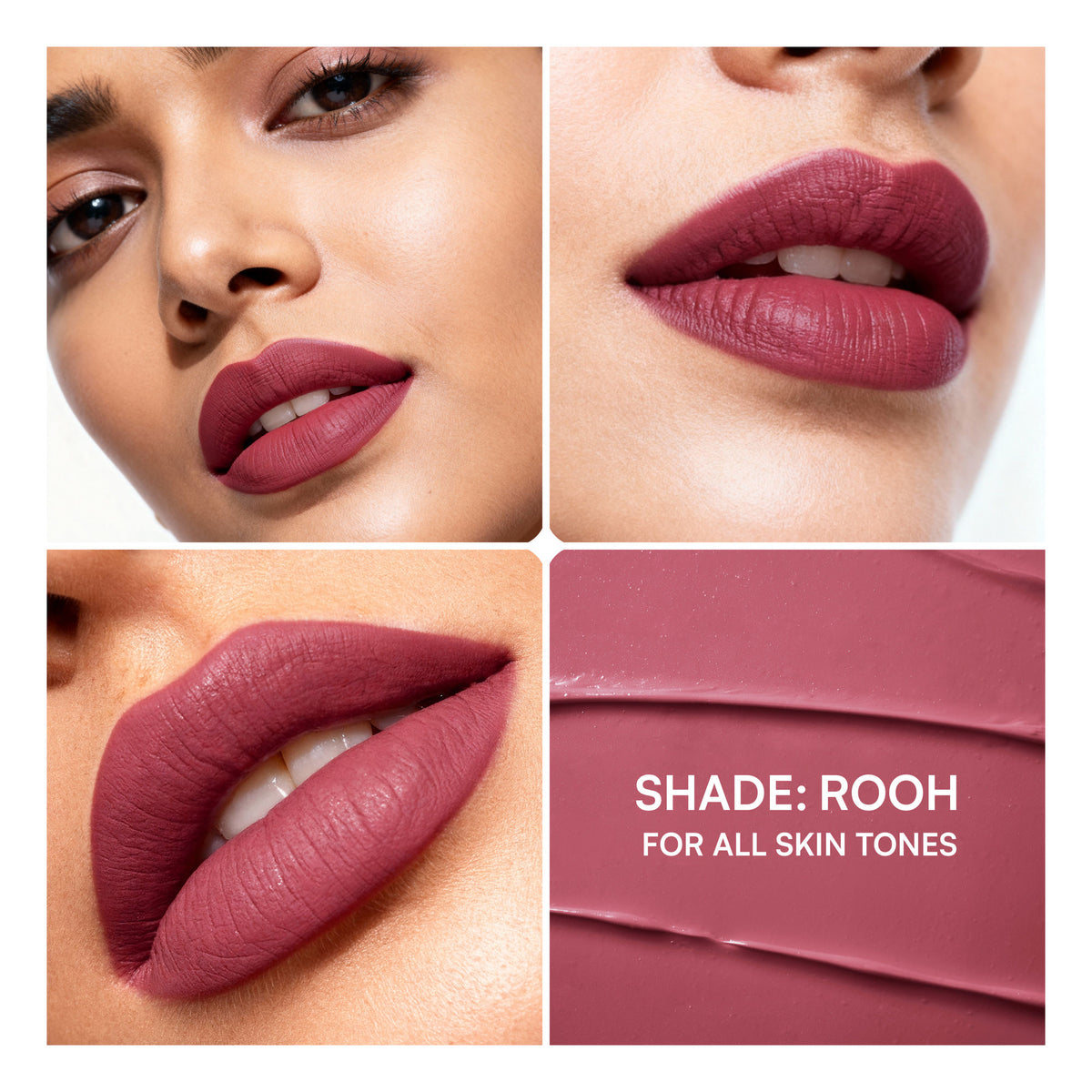 Dream Beauty Intuition Lipstick in Rooh with sleek packaging, showcasing the vibrant lipstick shade and elegant design.