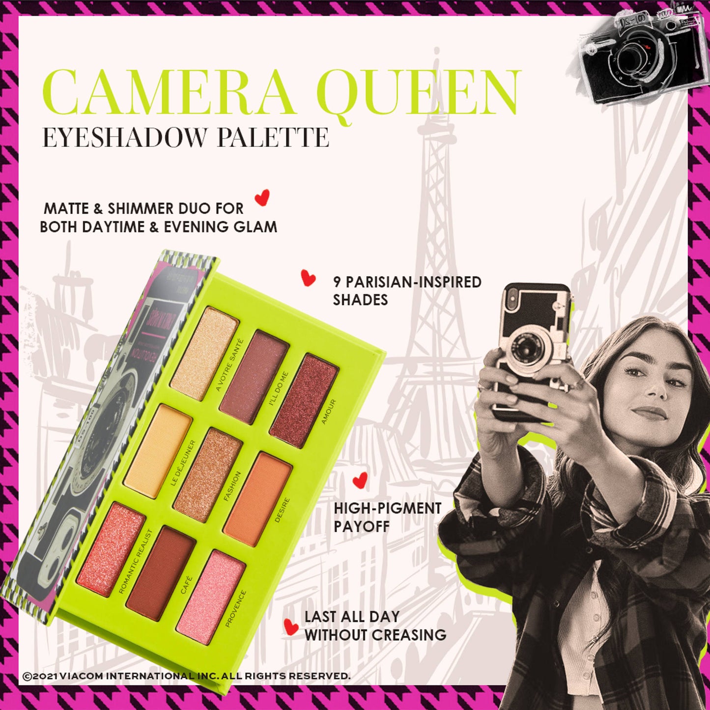 Makeup Revolution X Emily In Paris Camera Queen Palette