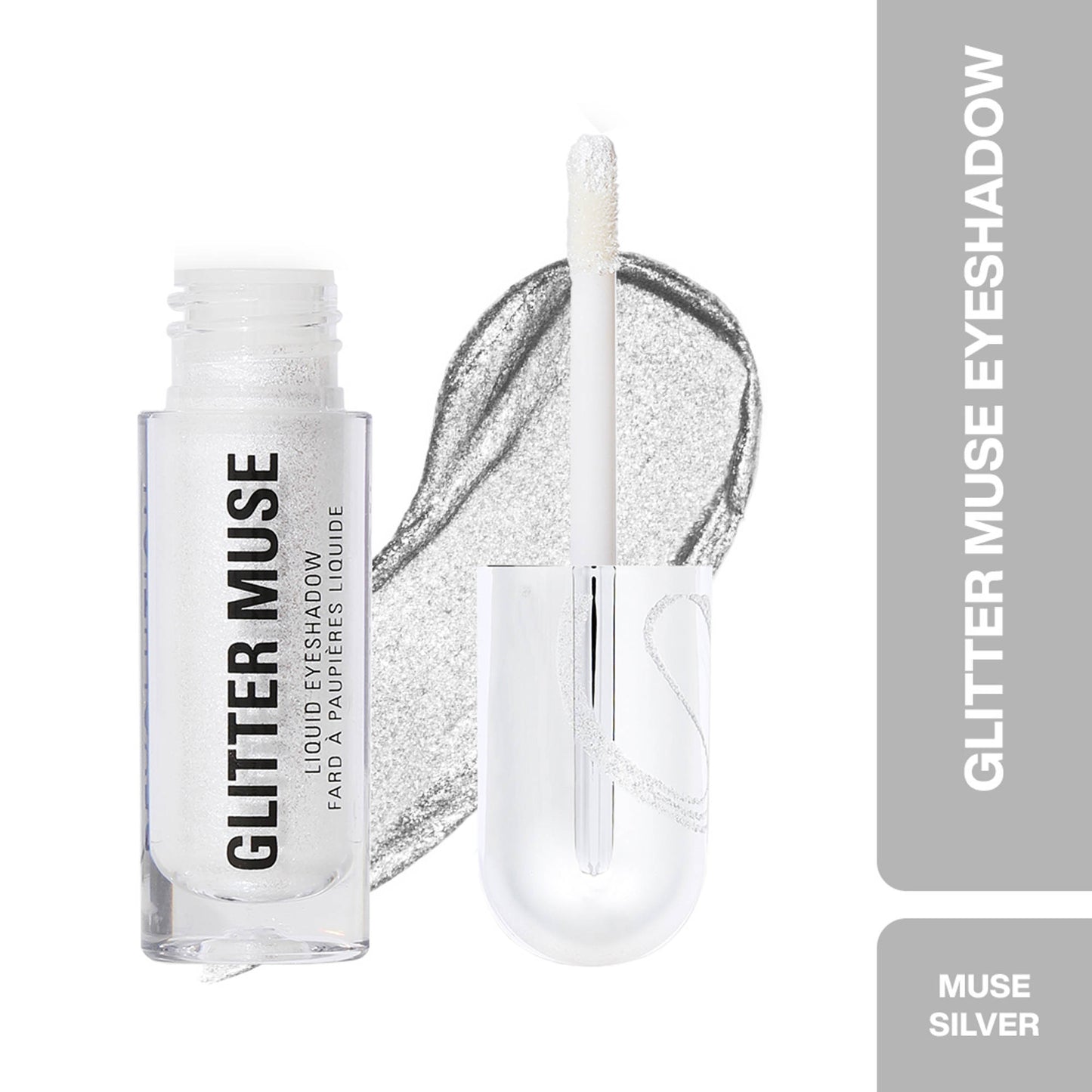 Makeup Revolution Metallic Muse Glitter Muse Eyeshadow - Silver