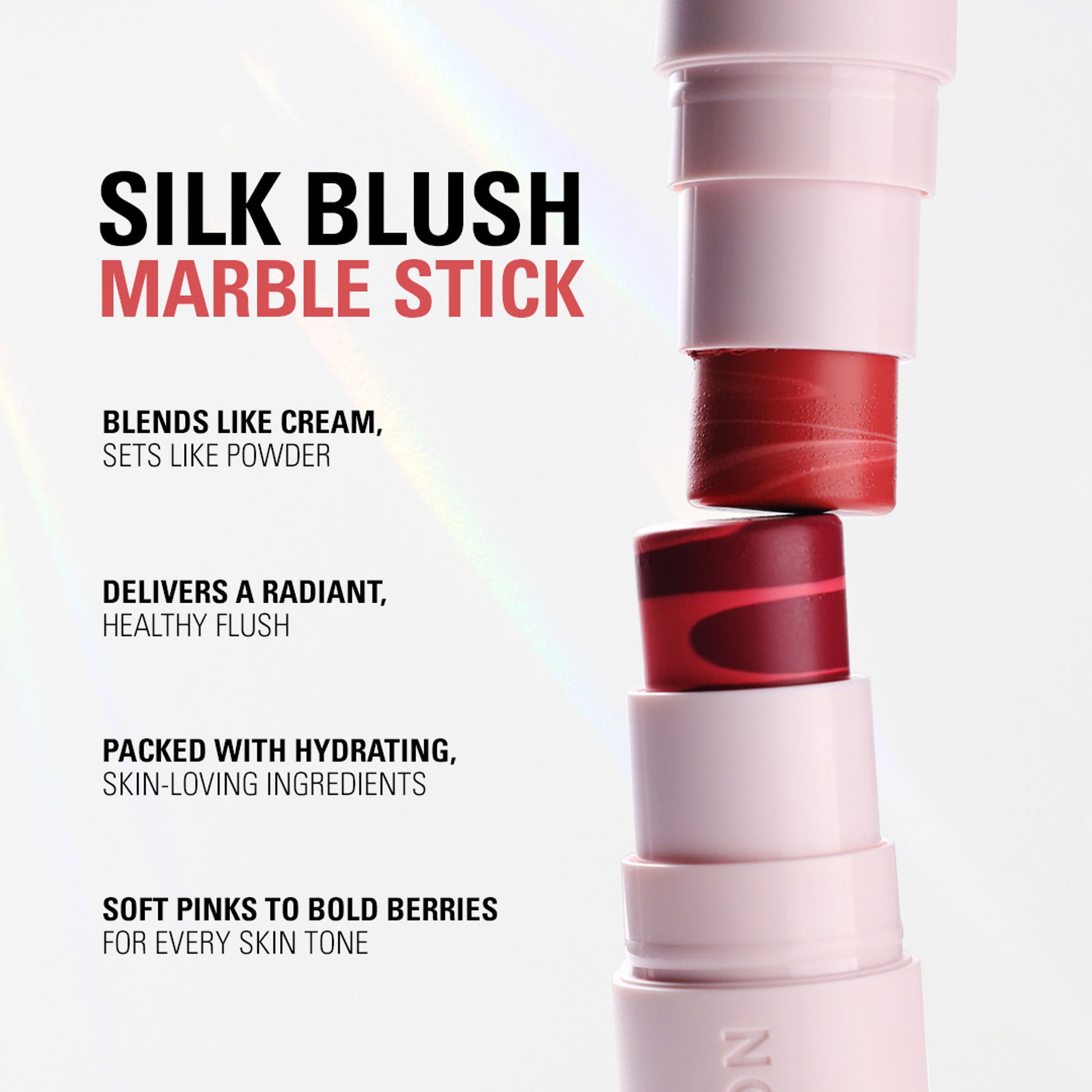 Makeup Revolution Skin Silk Marble Blush Stick - Rosy Cheeks