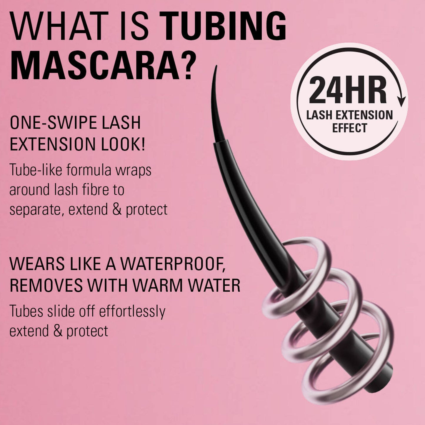 Makeup Revolution Wrap Lash Tubing Mascara - Black