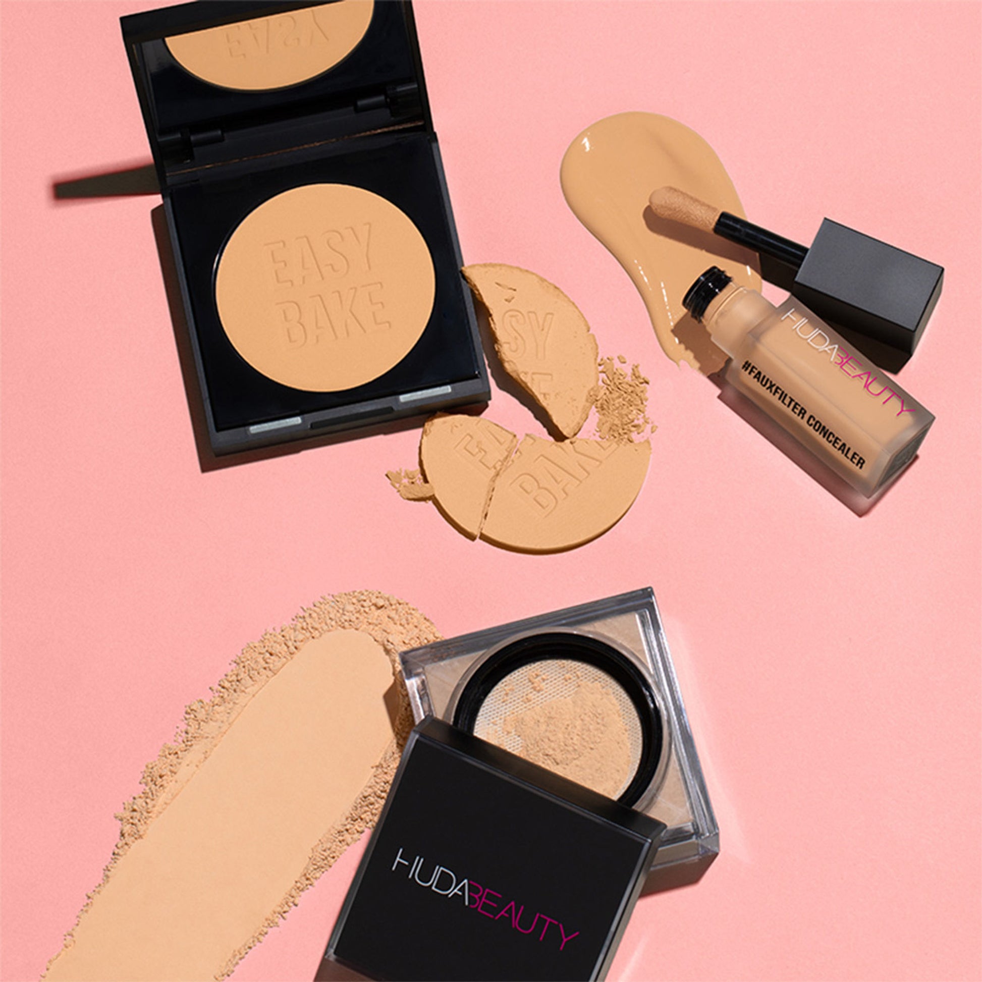 Huda Beauty Easy Bake And Snatch Pressed Powder - Cherry Blossom Cake