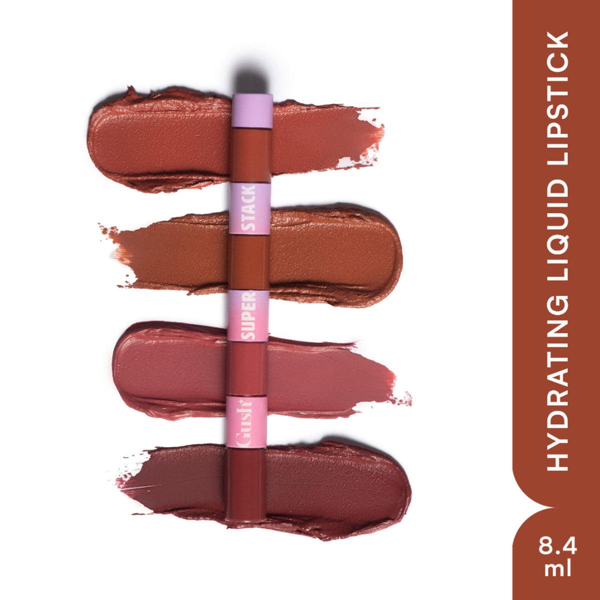 Gush Beauty Gush Beauty Matte Liquid Lipstick in Nuditude, vegan and long-lasting, non-drying lipstick in a nude shade.