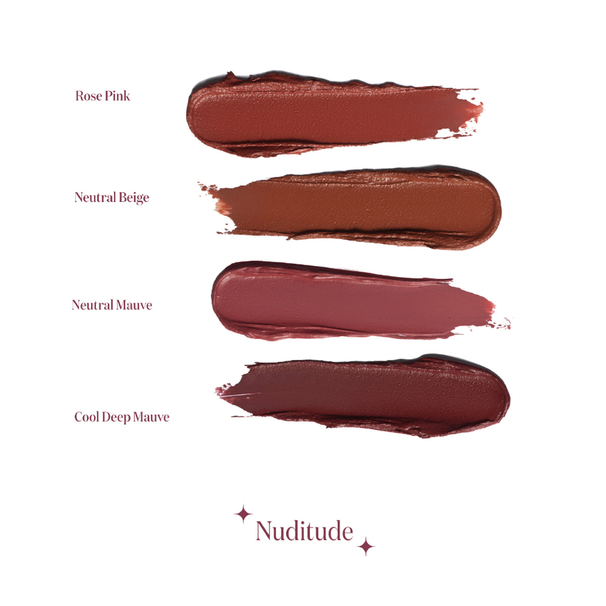 Gush Beauty Matte Liquid Lipstick in Nuditude, vegan long-lasting formula, non-drying lip color in a nude shade.