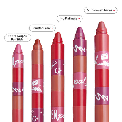 Gush Beauty Pen Pal 5-In-1 Stackable Lipstick