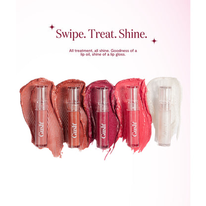 Gush Beauty Glaze Lip Oil Gloss High Shine - Honey Drip