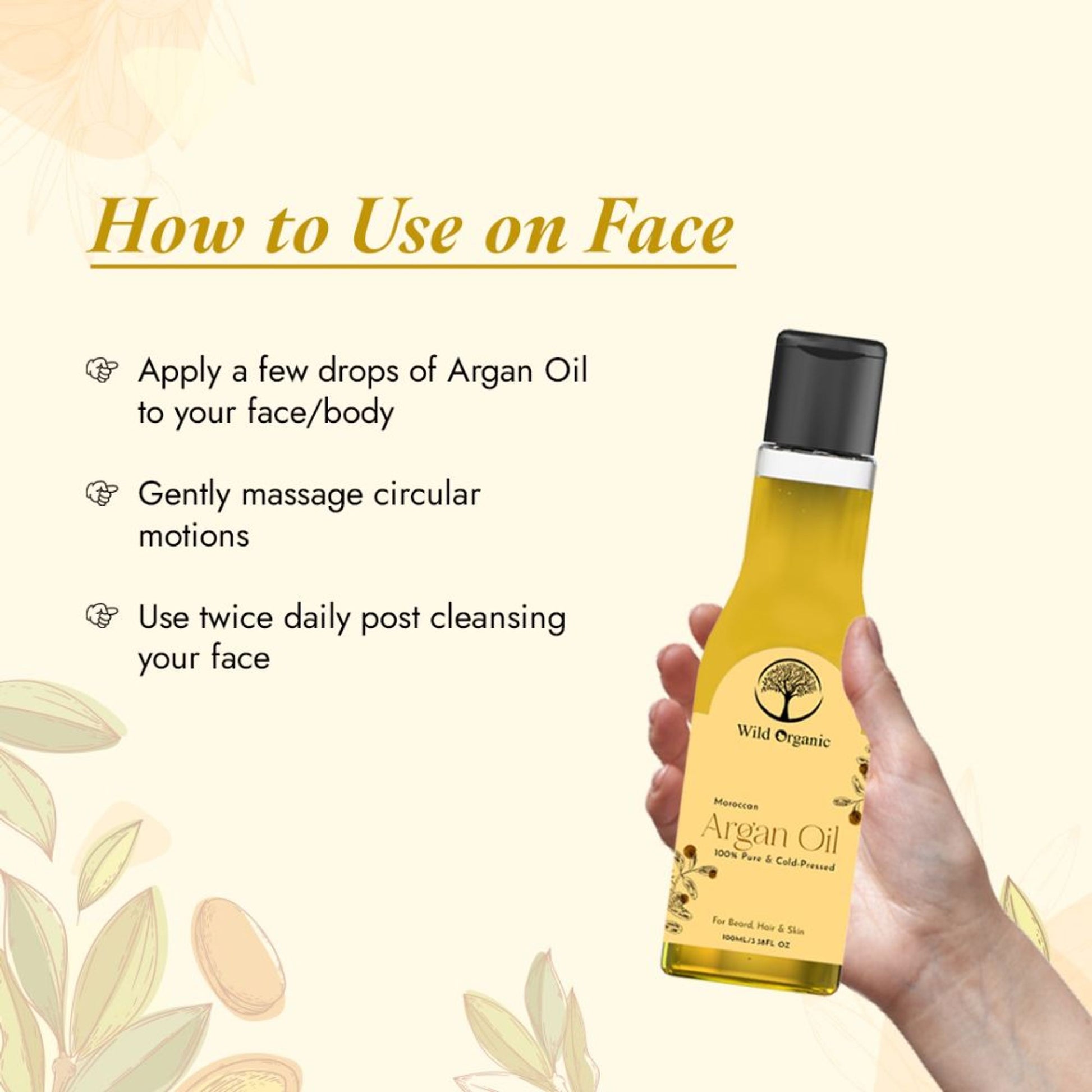Wild Organic Cold Pressed Argan Hair Oil