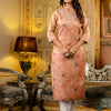 Dhiyona VV Women's Embroidered Silk Blend Straight Kurta