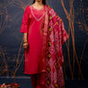 Dhiyona VV Women's Pink Kurta and Pant Sets Simar Silk fabric