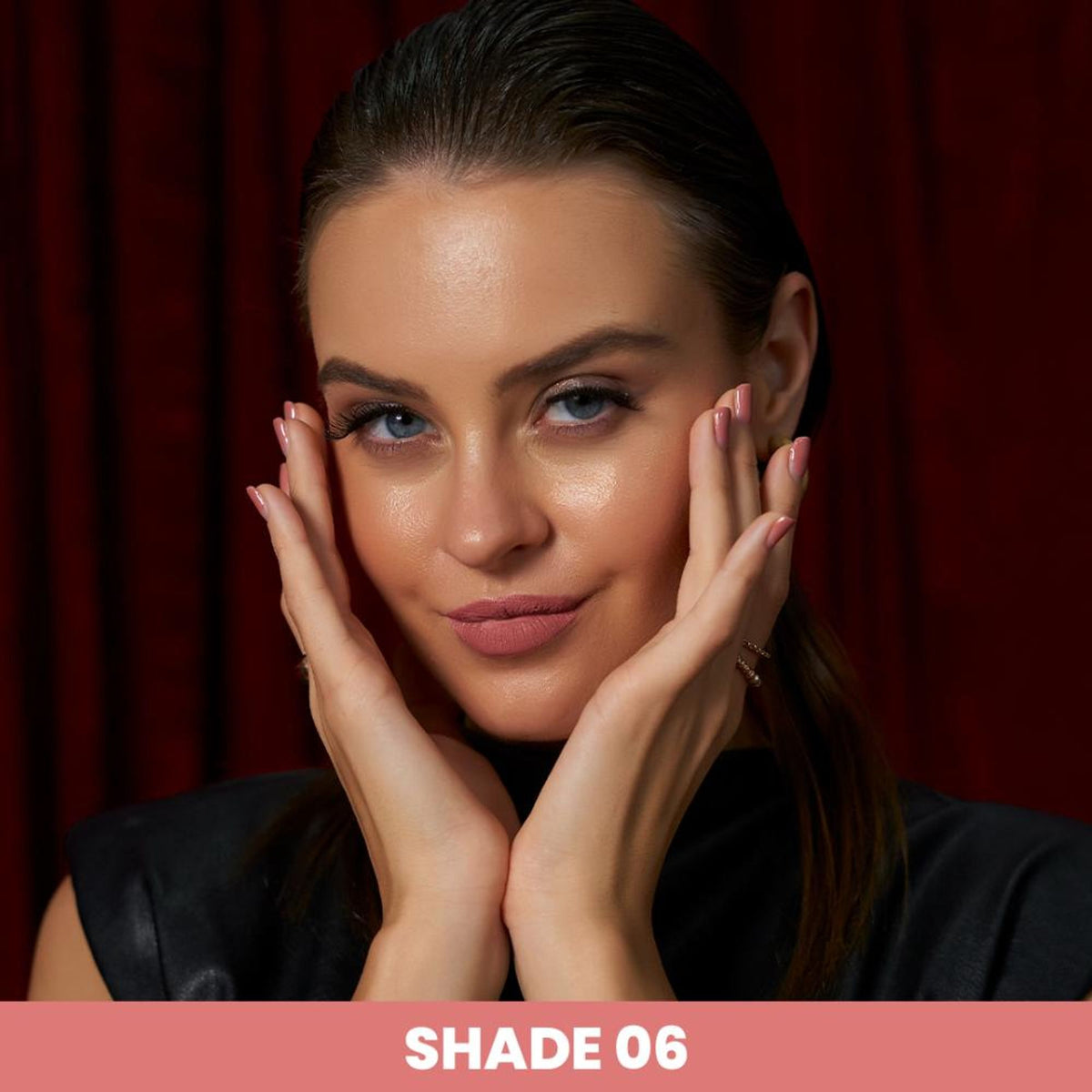 FLiCKA Standout Lipstick in Peachy Extra with creamy finish, showing vibrant peach shade and smooth texture on a lipstick swatch.