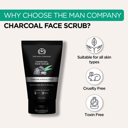 The Man Company Charcoal Face Scrub With Lemongrass & Eucalyptus