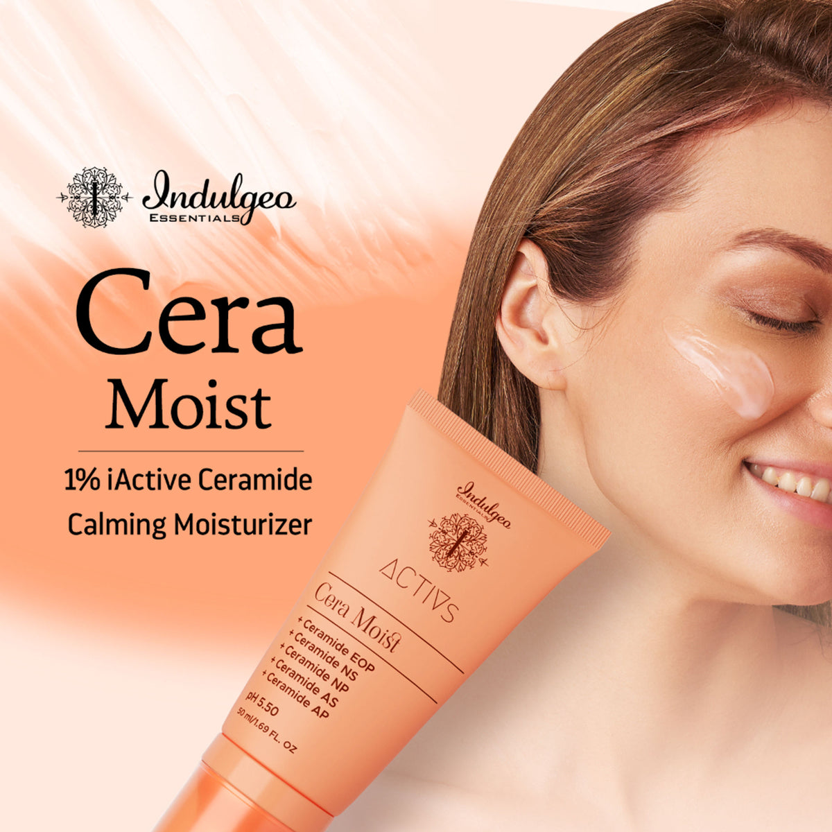 Indulgeo Essentials Cera Moist - Ceramide Calming Skin Moisturizer 1% iACTIVE