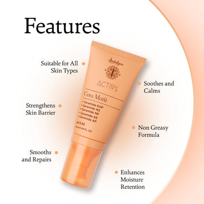 Indulgeo Essentials Cera Moist - Ceramide Calming Skin Moisturizer 1% iACTIVE