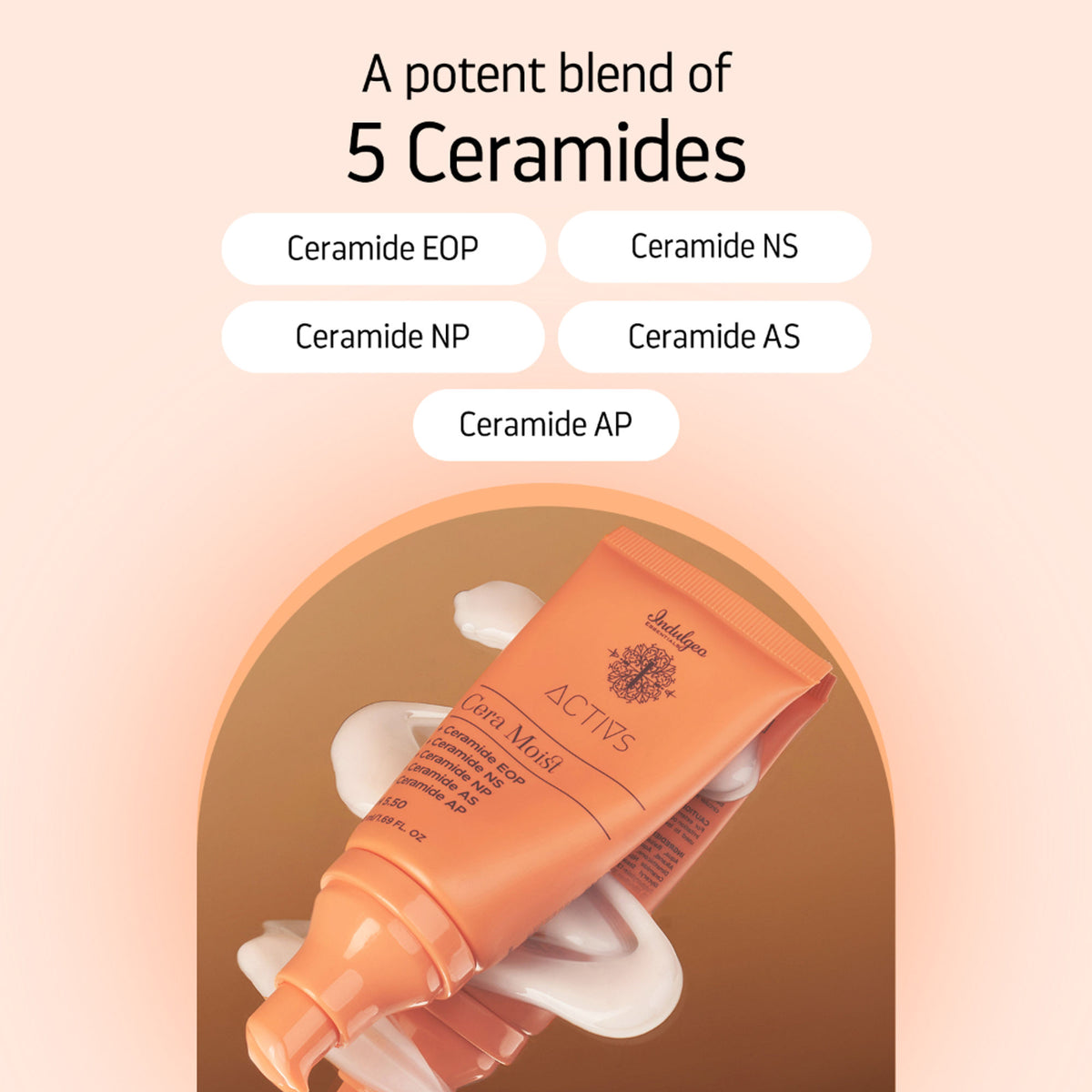 Indulgeo Essentials Cera Moist - Ceramide Calming Skin Moisturizer 1% iACTIVE