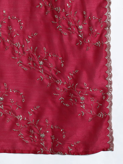 Ethnic Motifs Embroidered Kurta with Trousers & Dupatta