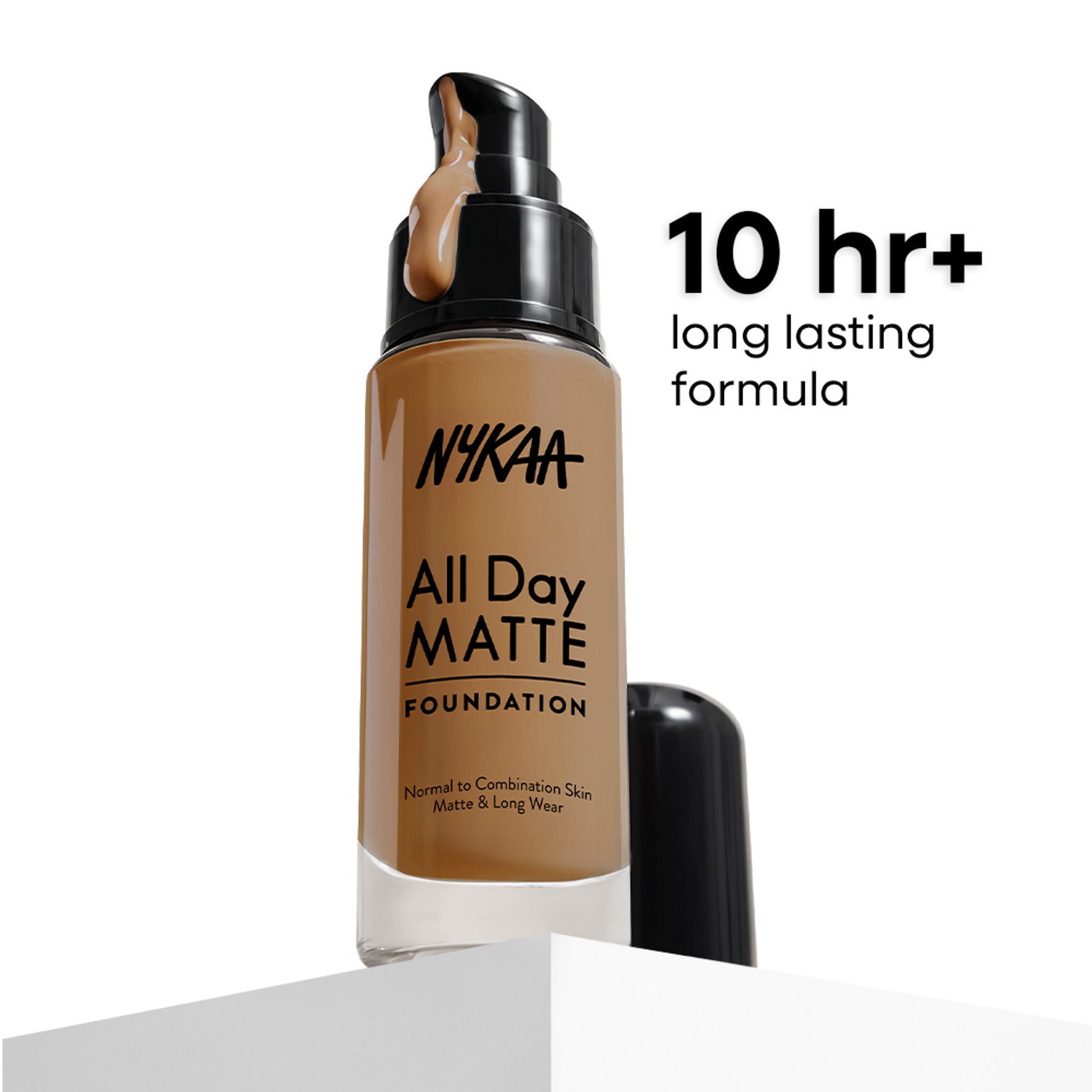 Nykaa Cosmetics All Day Matte Long Wear Liquid Foundation With Pump - Coffee 14