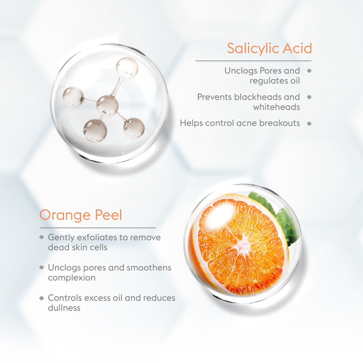 VLCC Salicylic Acid & Orange Peel Serum for AM & Aloe Vera Serum for PM Face Wash Combo