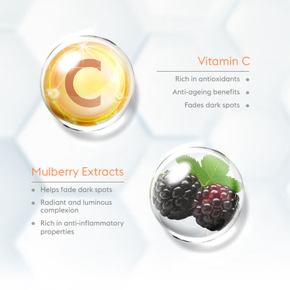 VLCC Vitamin C & Mulberry Serum for AM & Aloe Vera Serum for PM Face Wash Combo