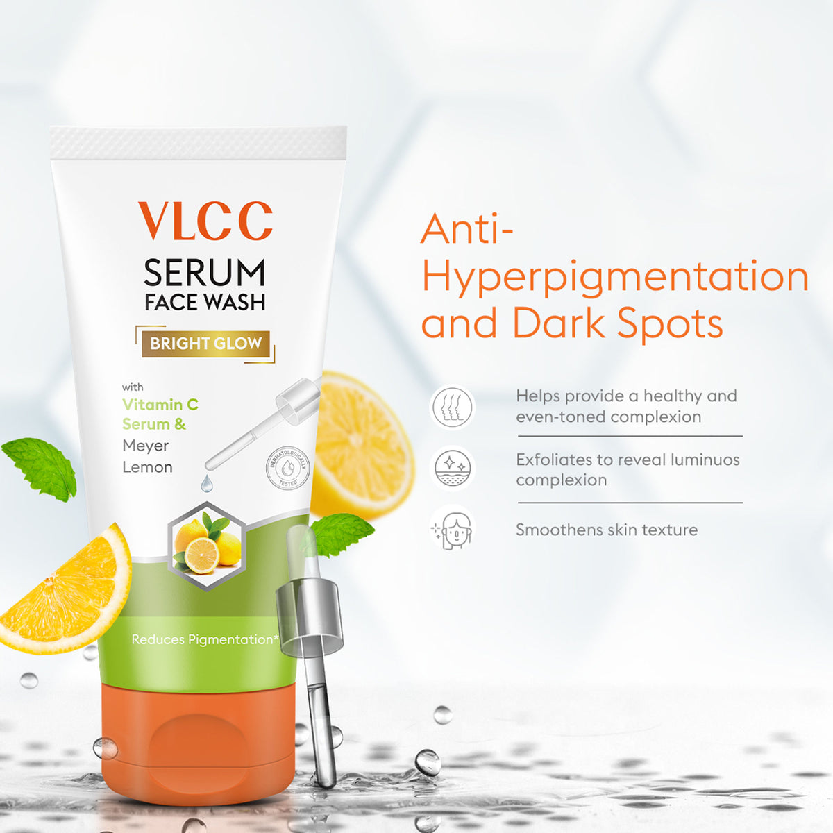 VLCC Vitamin C & Meyer Lemon Serum for AM & Aloe Vera Serum for PM Face Wash Combo