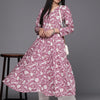 Indyancart VA Women's Floral Printed Cotton Kurta