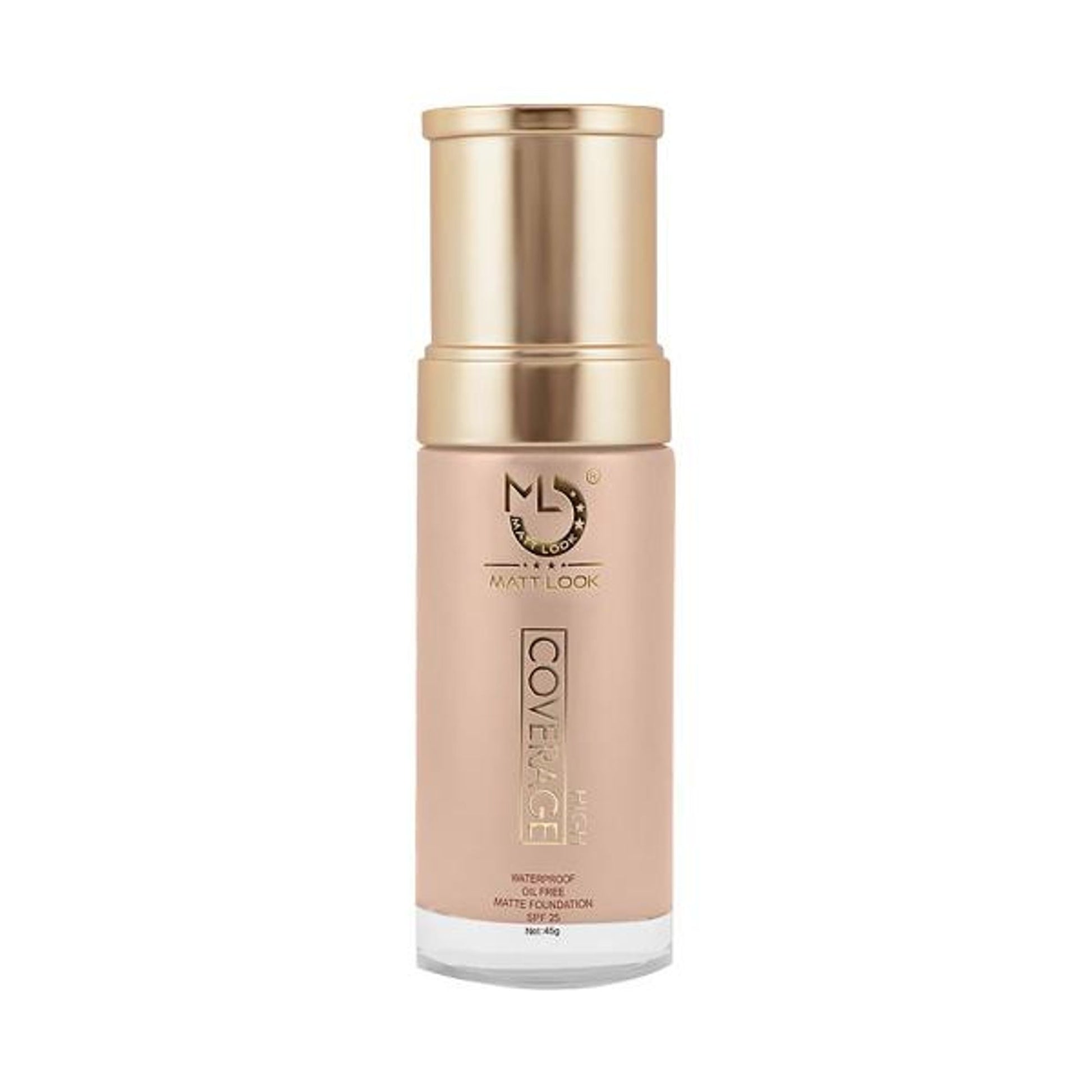 Matt look High Coverage Waterproof Oil Free Matte SPF 25 Foundation - Fair