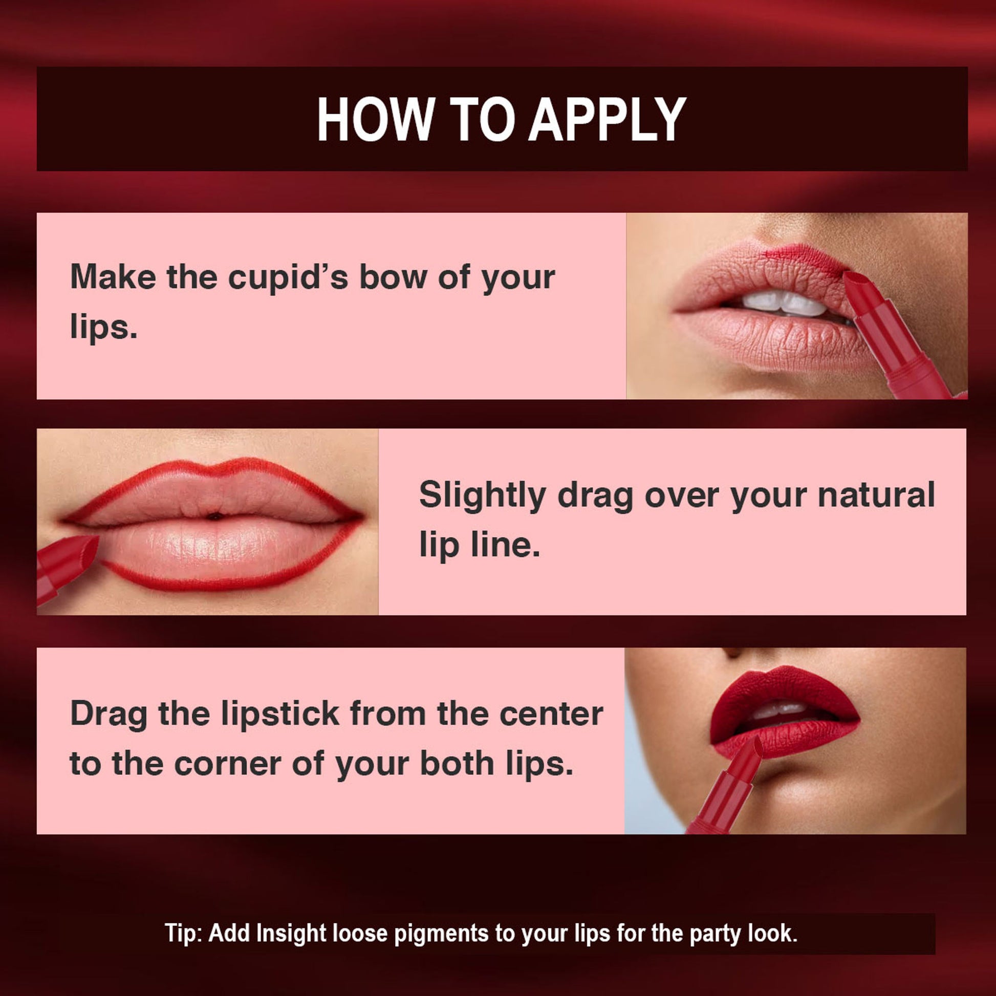 Insight Cosmetics Matte Lipstick, 1 Stroke Application, Long Lasting - A25 Merry Berry