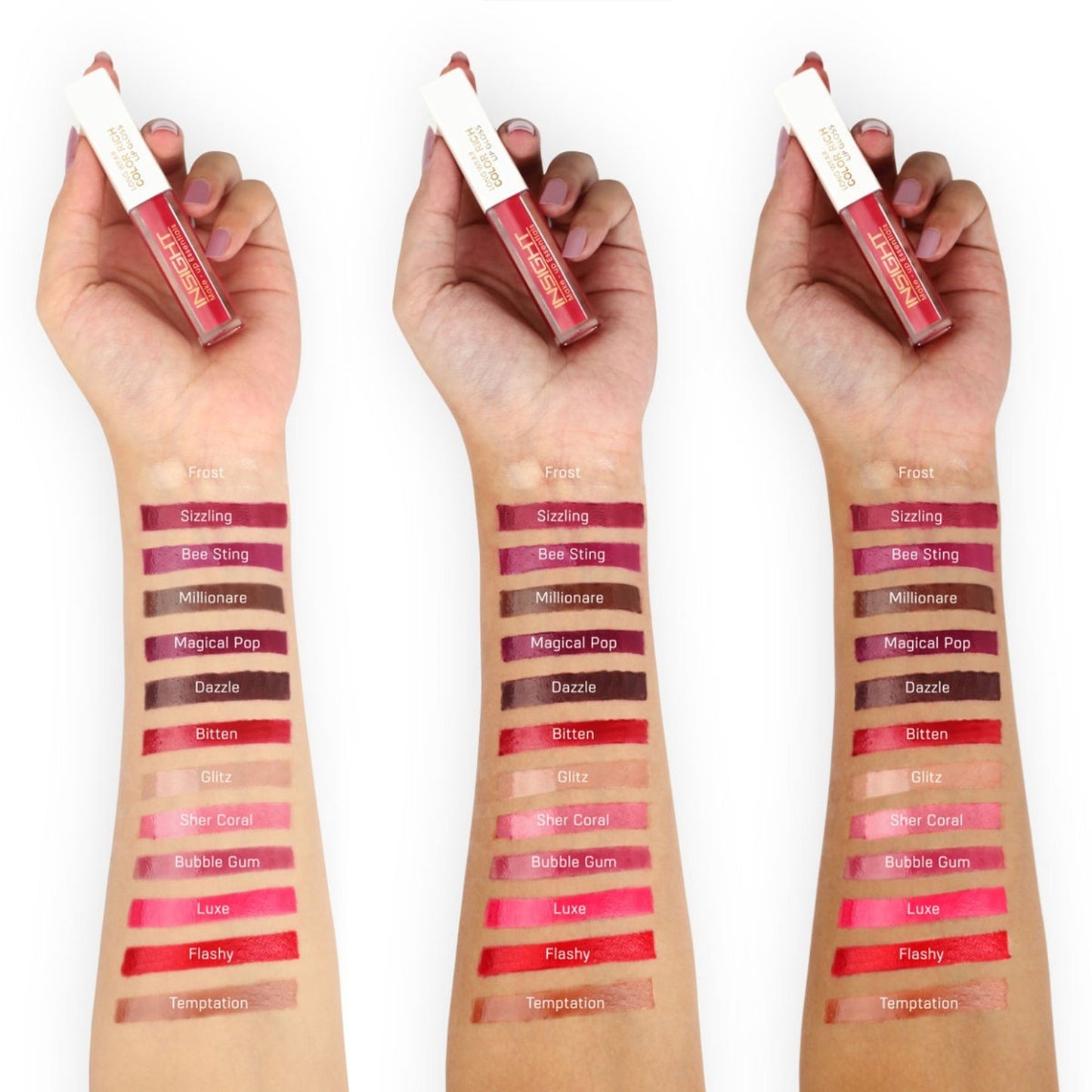 Insight Cosmetics Long Wear Color Rich Lip Gloss, Moisturising Long Wear Formula, Ultra Glossy Finish - Sizzling