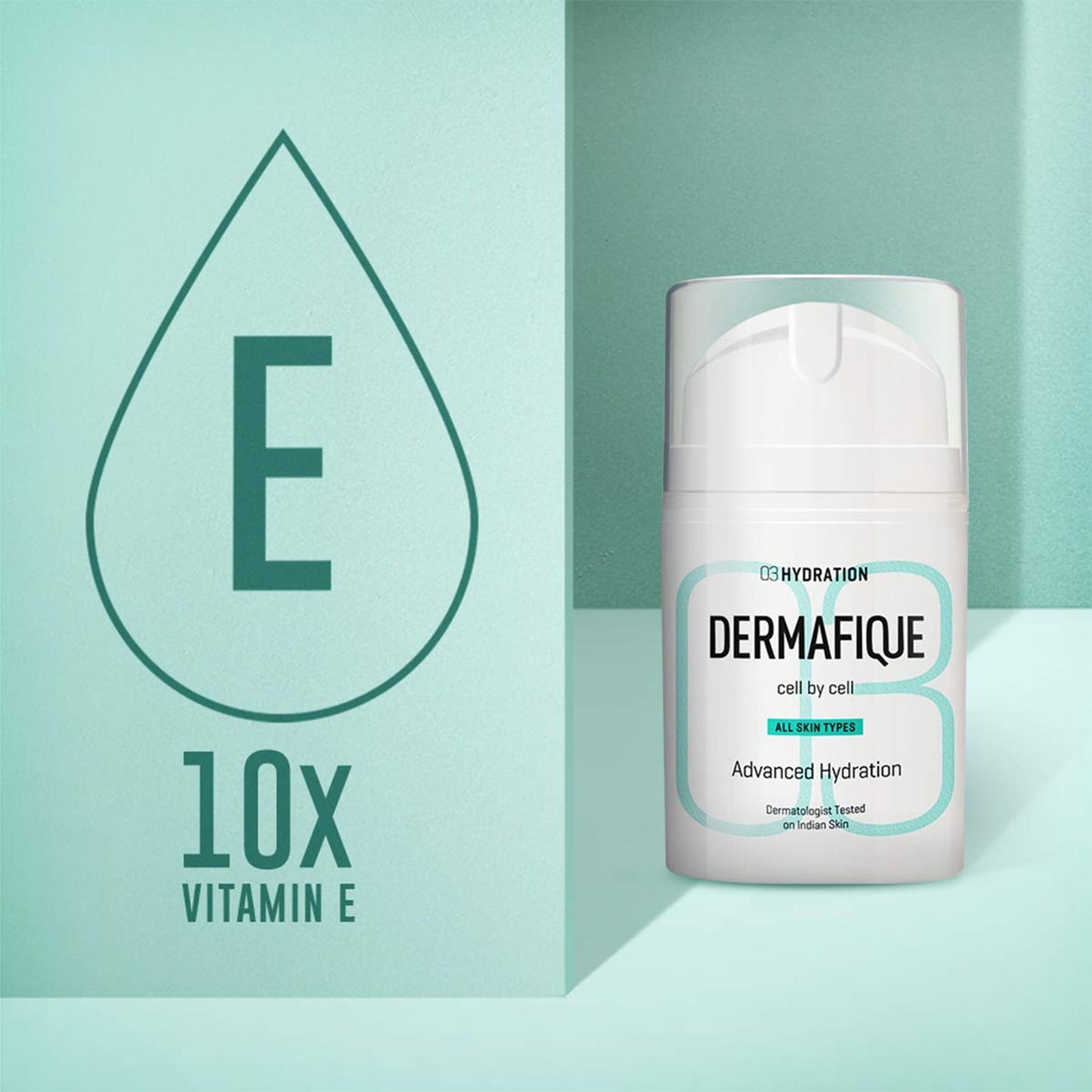 Dermafique Advanced Hydration Day Cream - Deep Hydration, 10x Vitamin E & Antioxidants