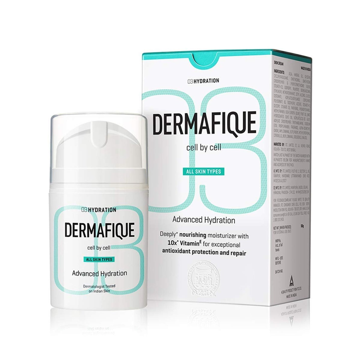 Dermafique Advanced Hydration Day Cream - Deep Hydration, 10x Vitamin E & Antioxidants
