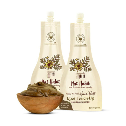 Nat Habit Henna Root Touch Up Paste - Rich Brown (Pack Of 2)