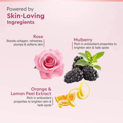 VLCC Mulberry & Rose Facewash - 2x150 ml - Buy One Get One - Fairness & Cleansing
