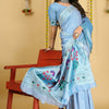 Dhiyona GR Women's Mastani 2 Sky Blue Zari Paithani Silk Saree
