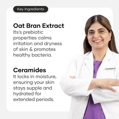 Cureskin Barrier Restructure Cream With Ceramides, Oat Bran & Bisabolo
