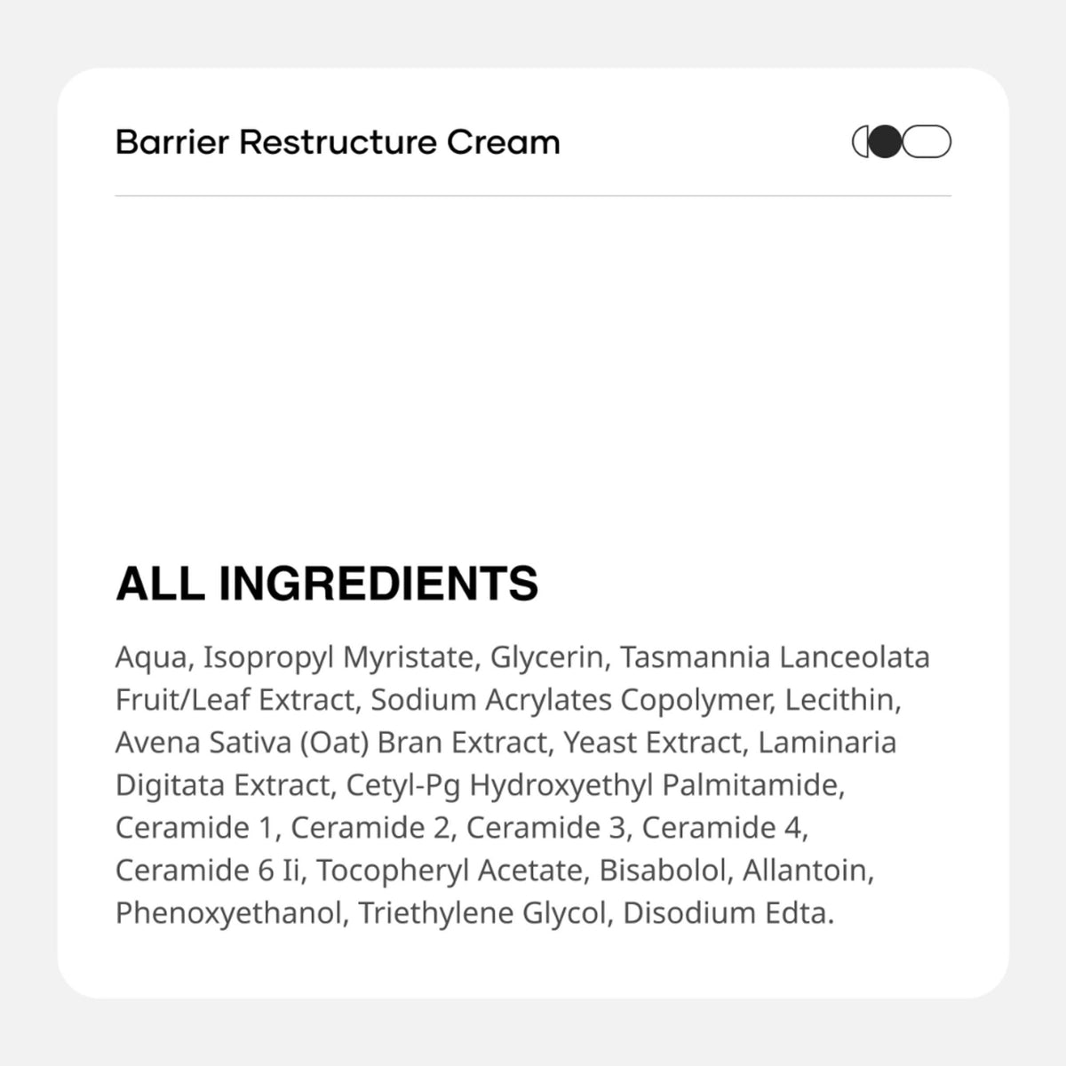 Cureskin Barrier Restructure Cream With Ceramides, Oat Bran & Bisabolo