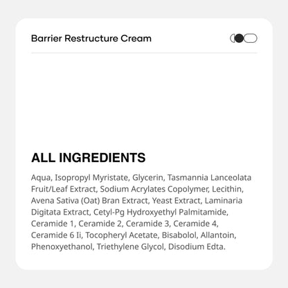 Cureskin Barrier Restructure Cream With Ceramides, Oat Bran & Bisabolo