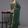 Dhiyona VA Women's Regular Sequined Kurta with Trousers & Dupatta
