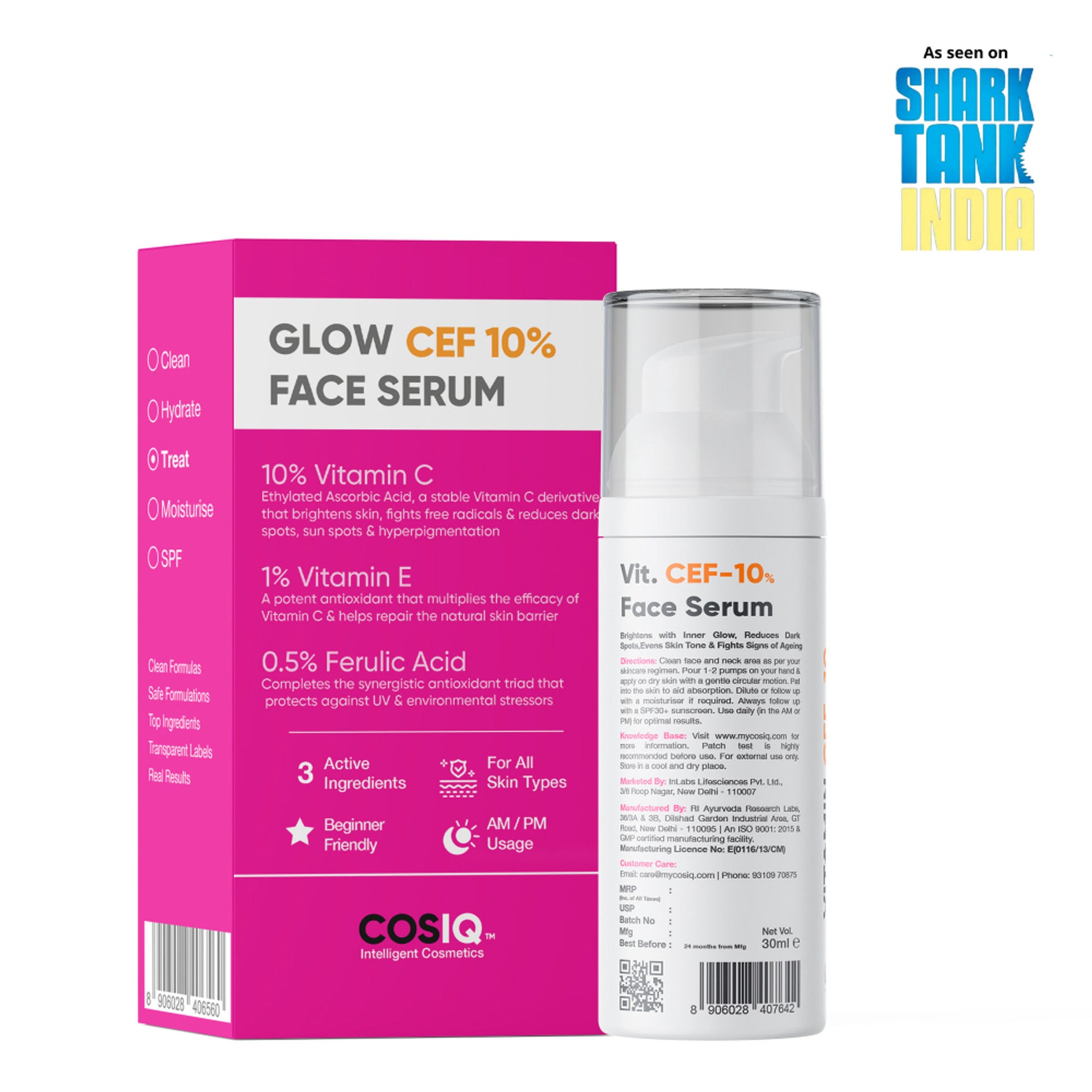 Cos-IQ Vitamin CEF 10% Glow Boost Face Serum