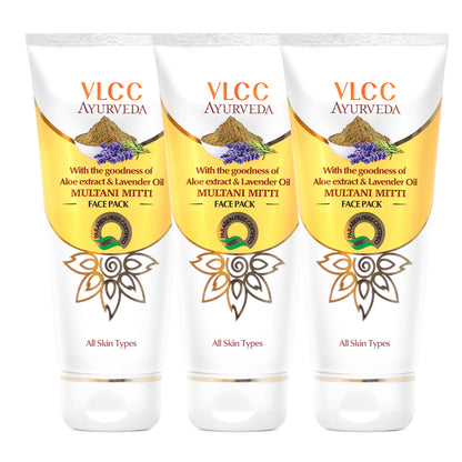 VLCC Ayurveda Multani Mitti Face Pack - Pack of 3