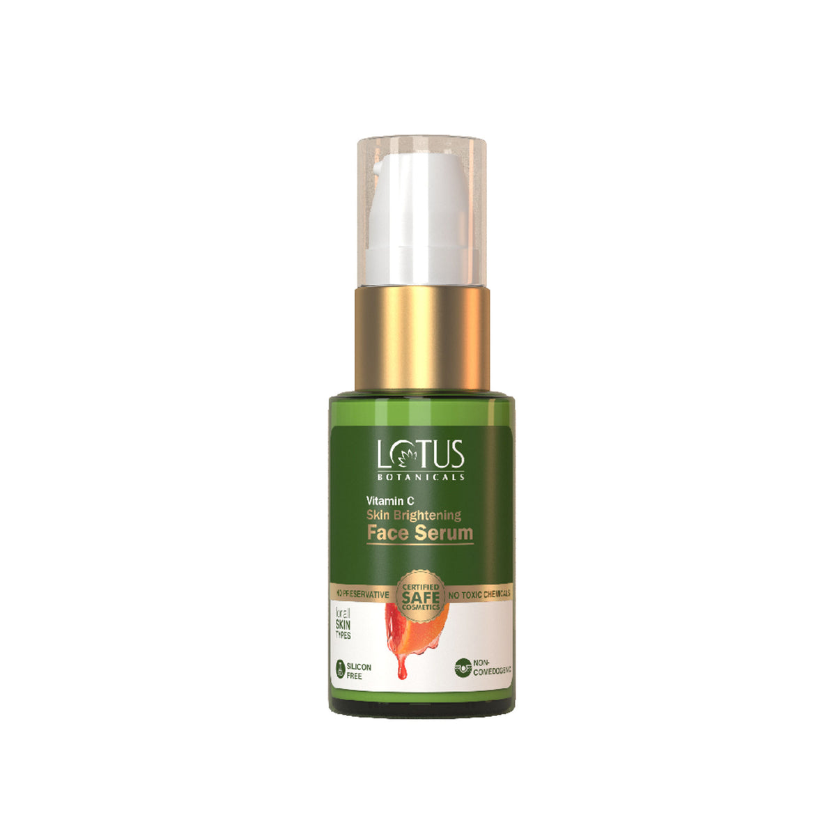 Lotus Botanicals Vitamin C Skin Brightening Face Serum,Recovers And Repairs Dull Skin,Chemical Free
