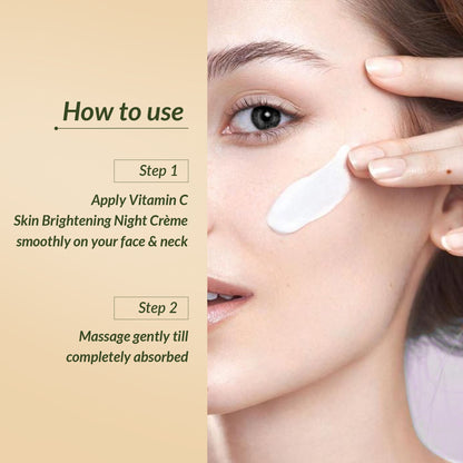 Lotus Botanicals Skin Brightening Night Face Cream|100% Vitamin C | Chemical Free|All Skin Types