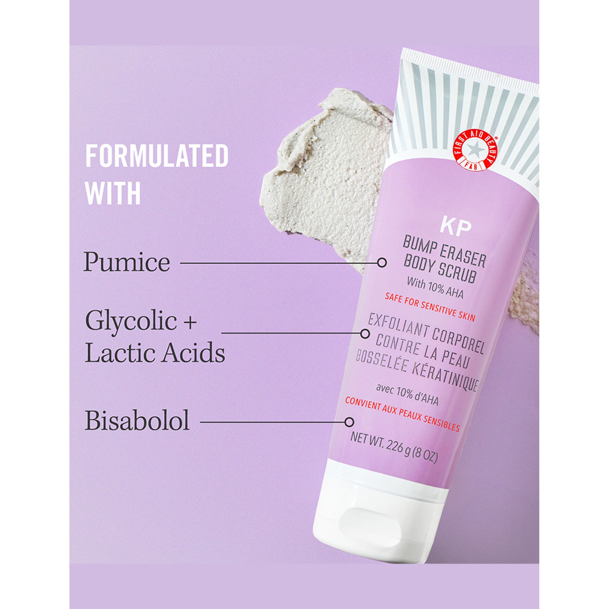 First Aid Beauty KP Bump Eraser Body Scrub With 10% AHA