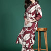 Dhiyona IE Women Floral Printed Sequinned Kurta with Trousers
