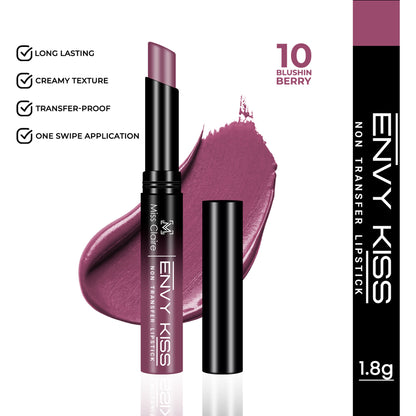 Miss Claire Envy Kiss Non Transfer Lipstick - 10 Blushin Berry