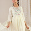 Dhiyona IE Women Floral Embroidered Cotton Kurta with Trousers & Dupatta