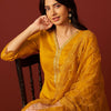 Dhiyona IE Women Floral Embroidered Kurta with Trousers & Dupatta