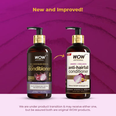 WOW Skin Science Onion & Collagen Anti- Hairfall Conditioner - Reduces Hair Breakage & Detangles Hair